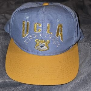 Vintage Official UCLA Bruins SnapBack Hat Cap Embroidered Bear Blue Gold
